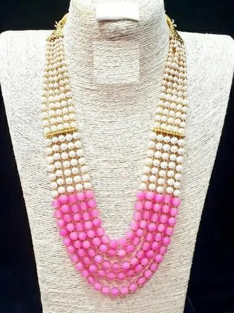 Elite Pearl Bead Work Necklace