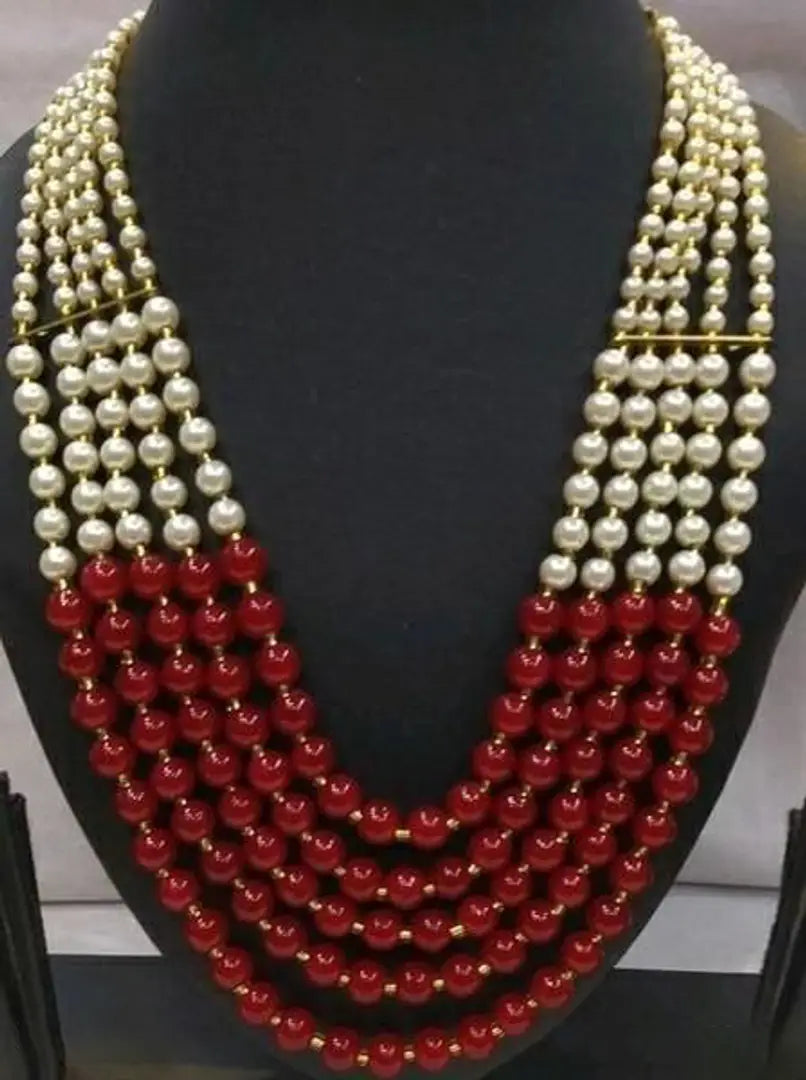Elite Pearl Bead Work Necklace
