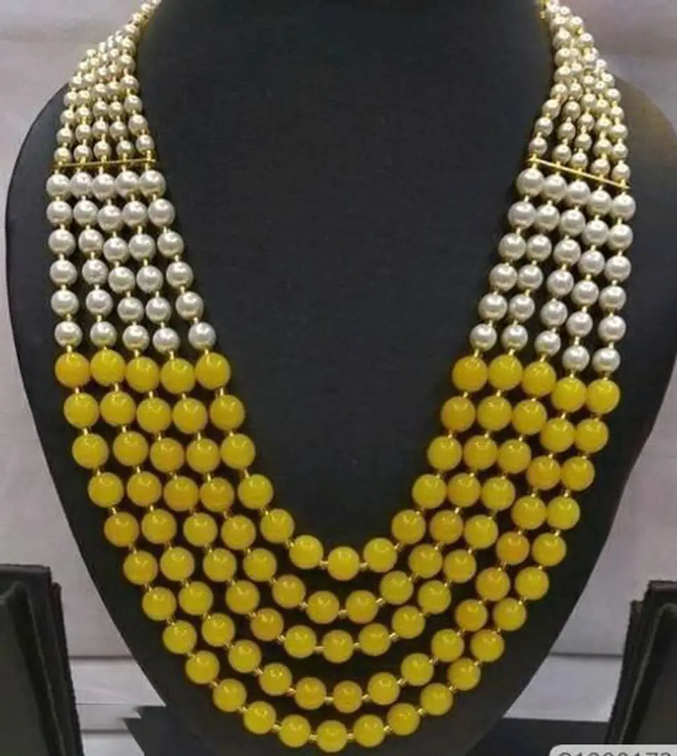Elite Pearl Bead Work Necklace