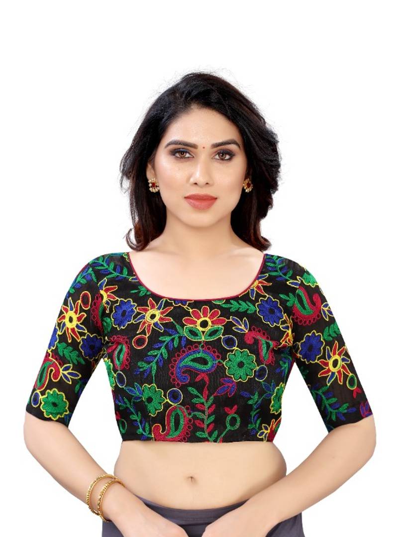 Trendy Embroidered Georgette Blouse Material