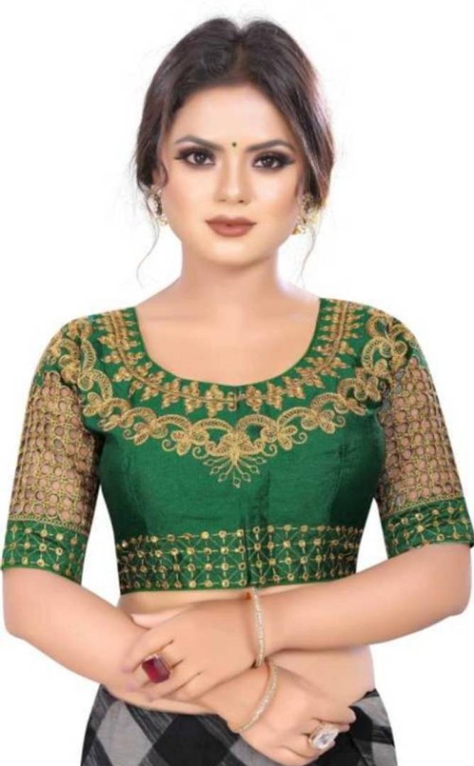 Women's Beautiful Phantom Silk with Embroidery Work Blouse