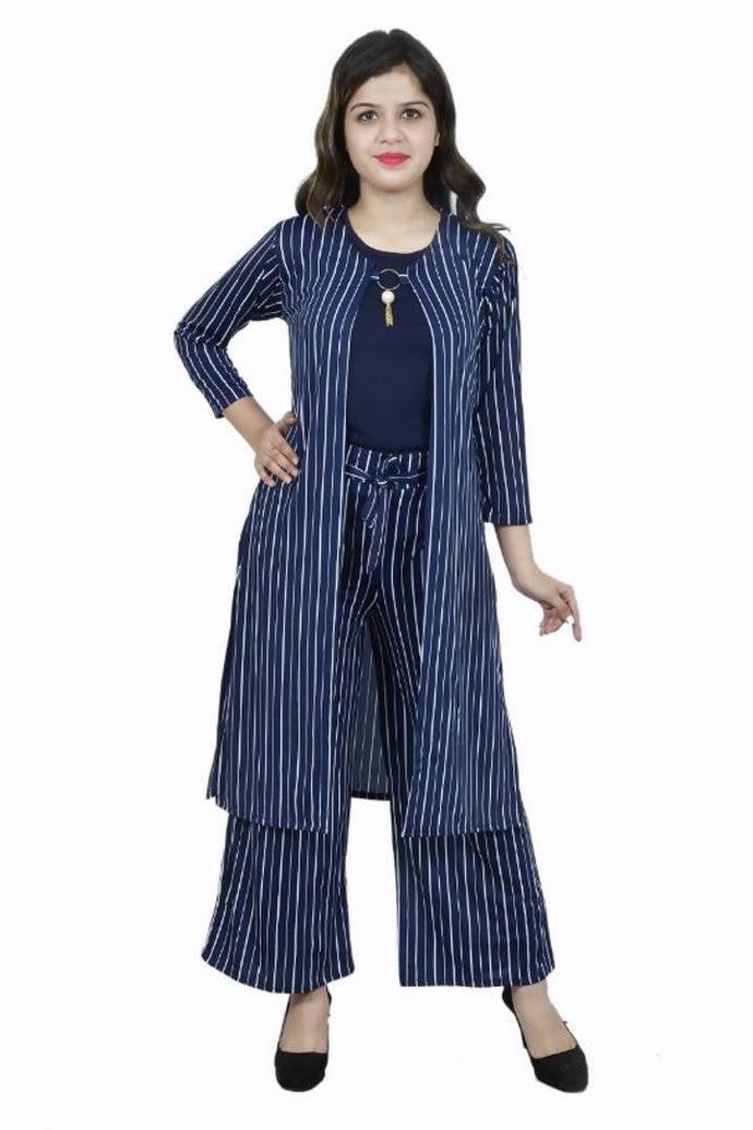 Trendy Acrylic Stretchable fabric 3 Piece set, Top with Pant and Shrug