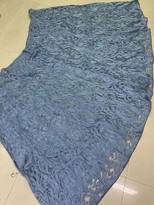Women's Grey Net Embroidered Lehenga Choli