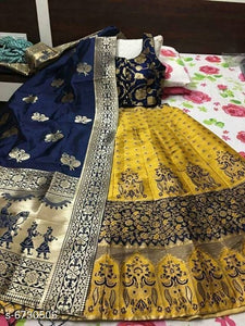 Fancy Banarasi Silk Jacquard Semi Stitched Lehenga Choli
