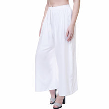Load image into Gallery viewer, Reliable White Rayon Solid Palazzo For Women
