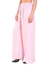 Load image into Gallery viewer, Reliable Pink Rayon Solid Palazzo For Women