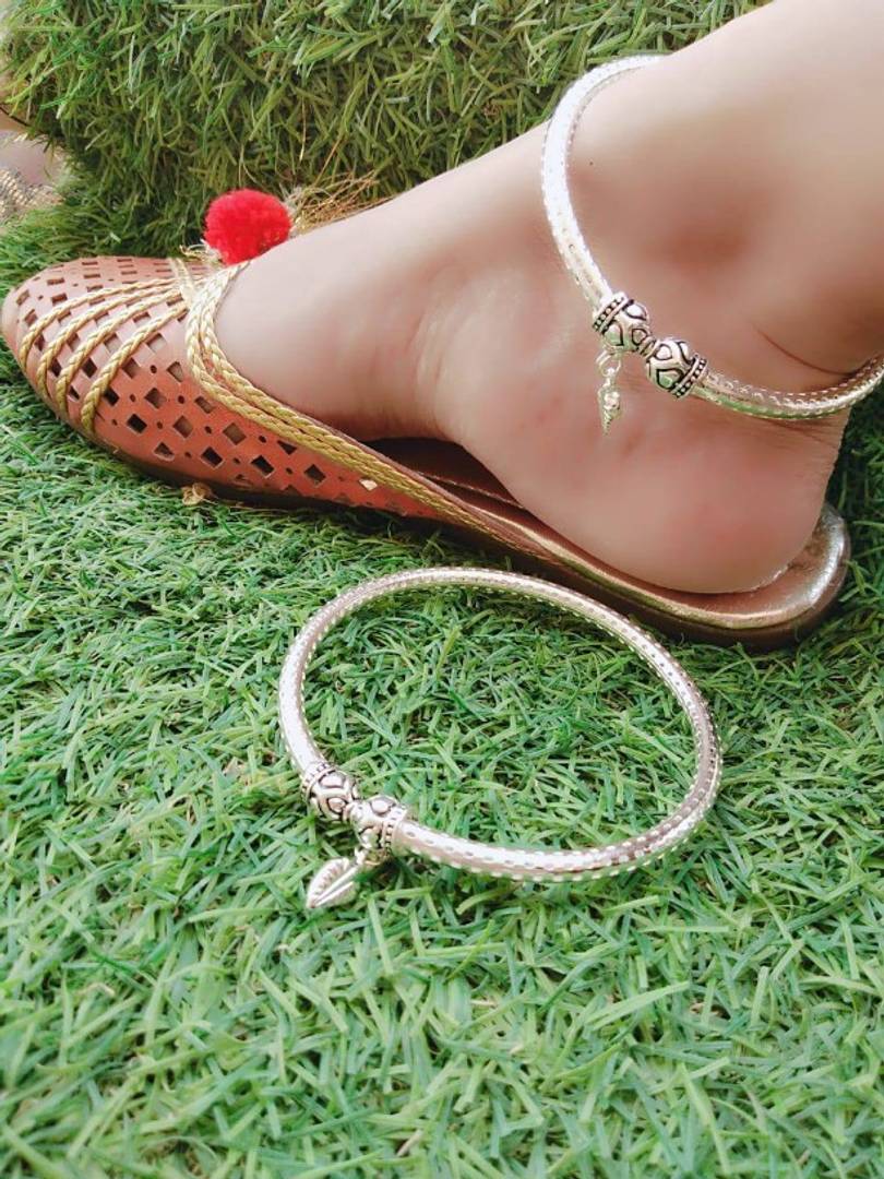 Trendy Oxidised Silver Anklet for Women