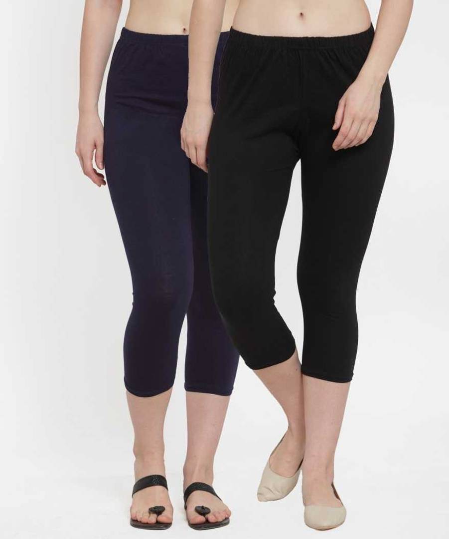 Stylish Leggings Solid Skin Fit Cotton Spandex Capri For Women & Girls –  SVB Ventures