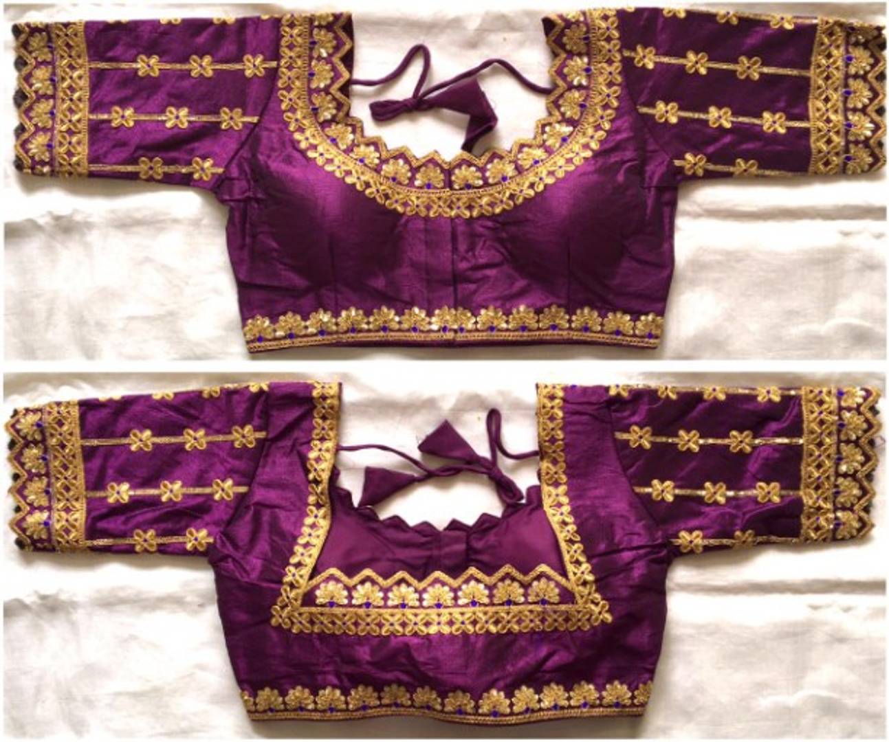 Latest Beautiful Silk Blend Zari Stitched Blouse