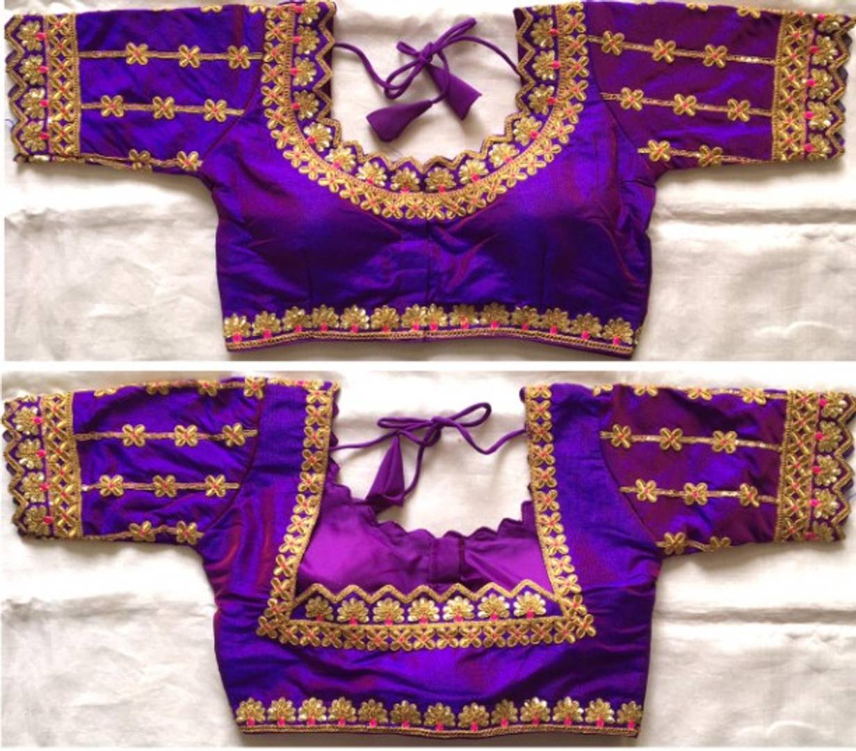 Latest Beautiful Silk Blend Zari Stitched Blouse