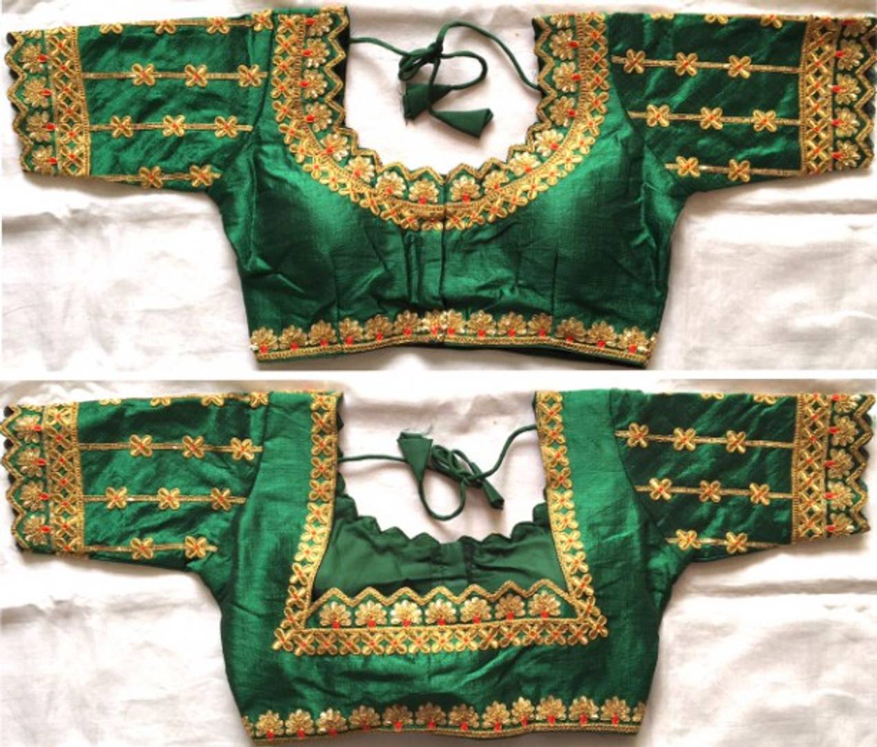 Latest Beautiful Silk Blend Zari Stitched Blouse