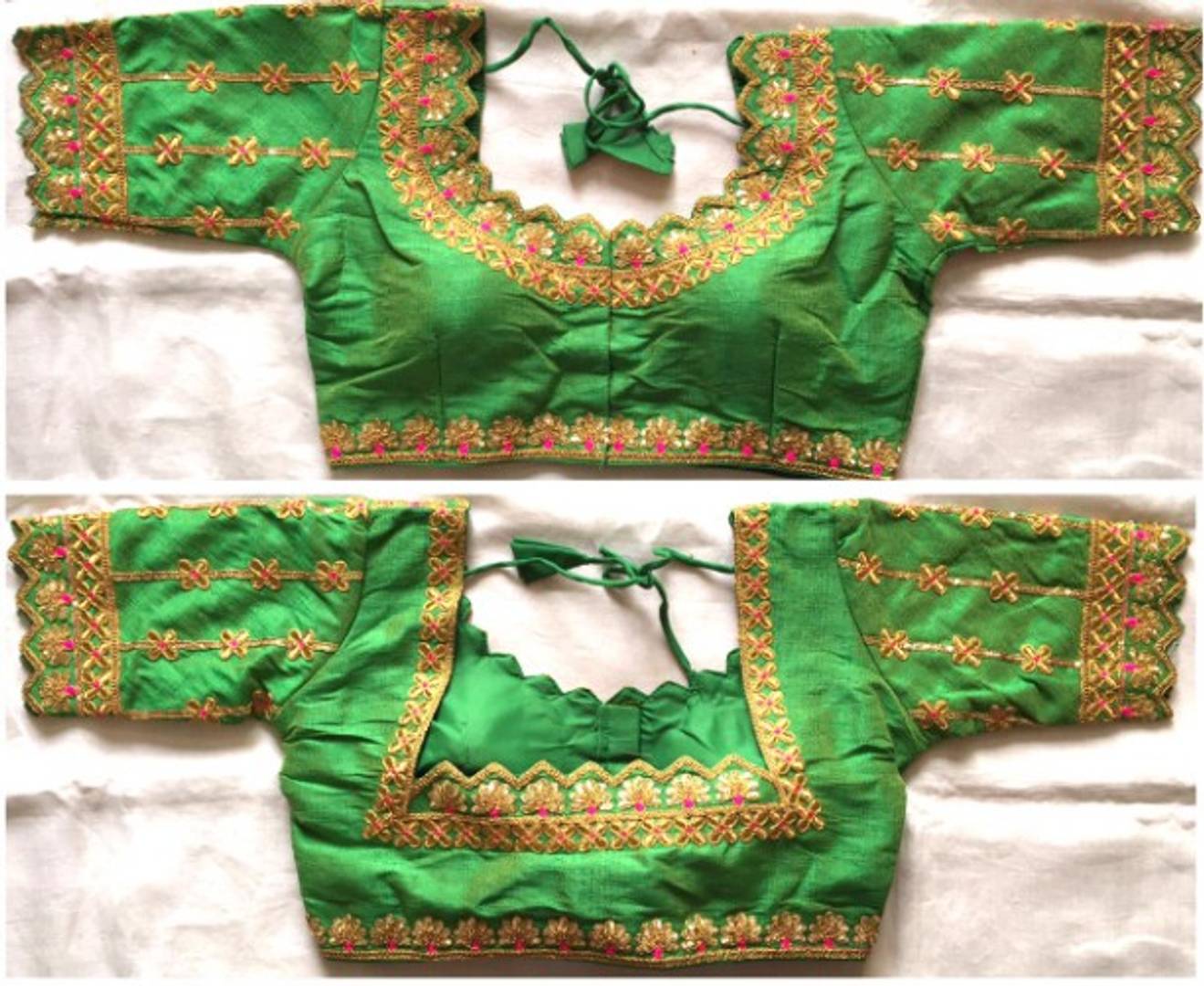 Latest Beautiful Silk Blend Zari Stitched Blouse