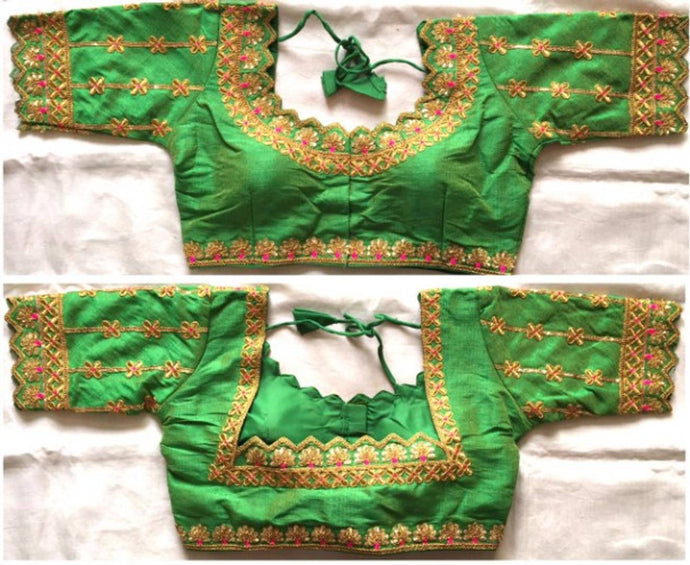 Latest Beautiful Silk Blend Zari Stitched Blouse