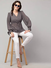 Load image into Gallery viewer, Stylish Fashionable V Neck Women Tops &amp; Tunic Cape Long  sleeve