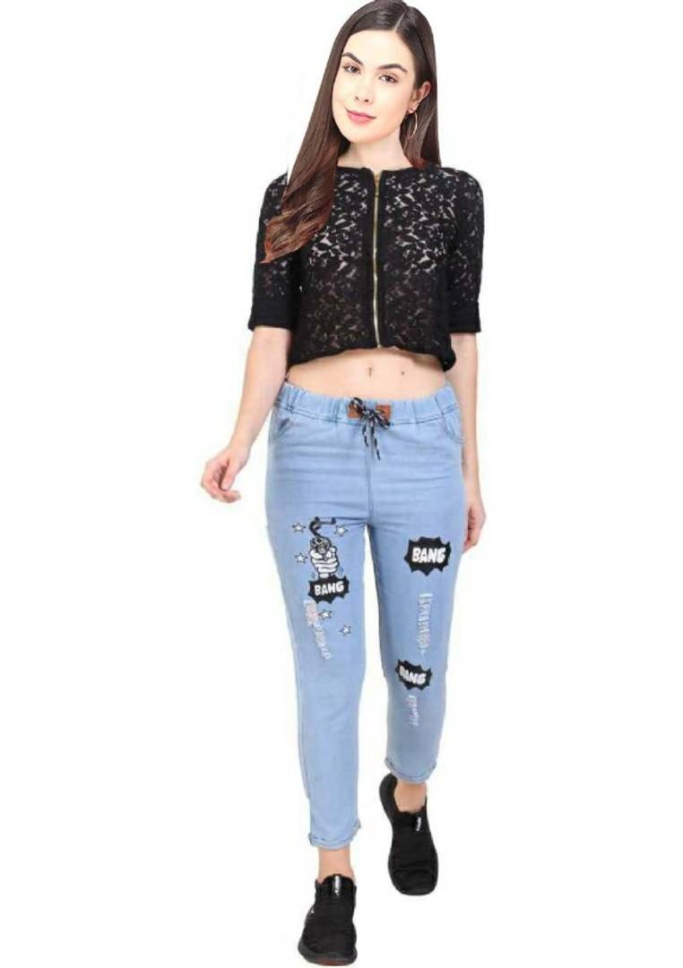 TRENDY STYLE WOMEN JEANS JOGGERS