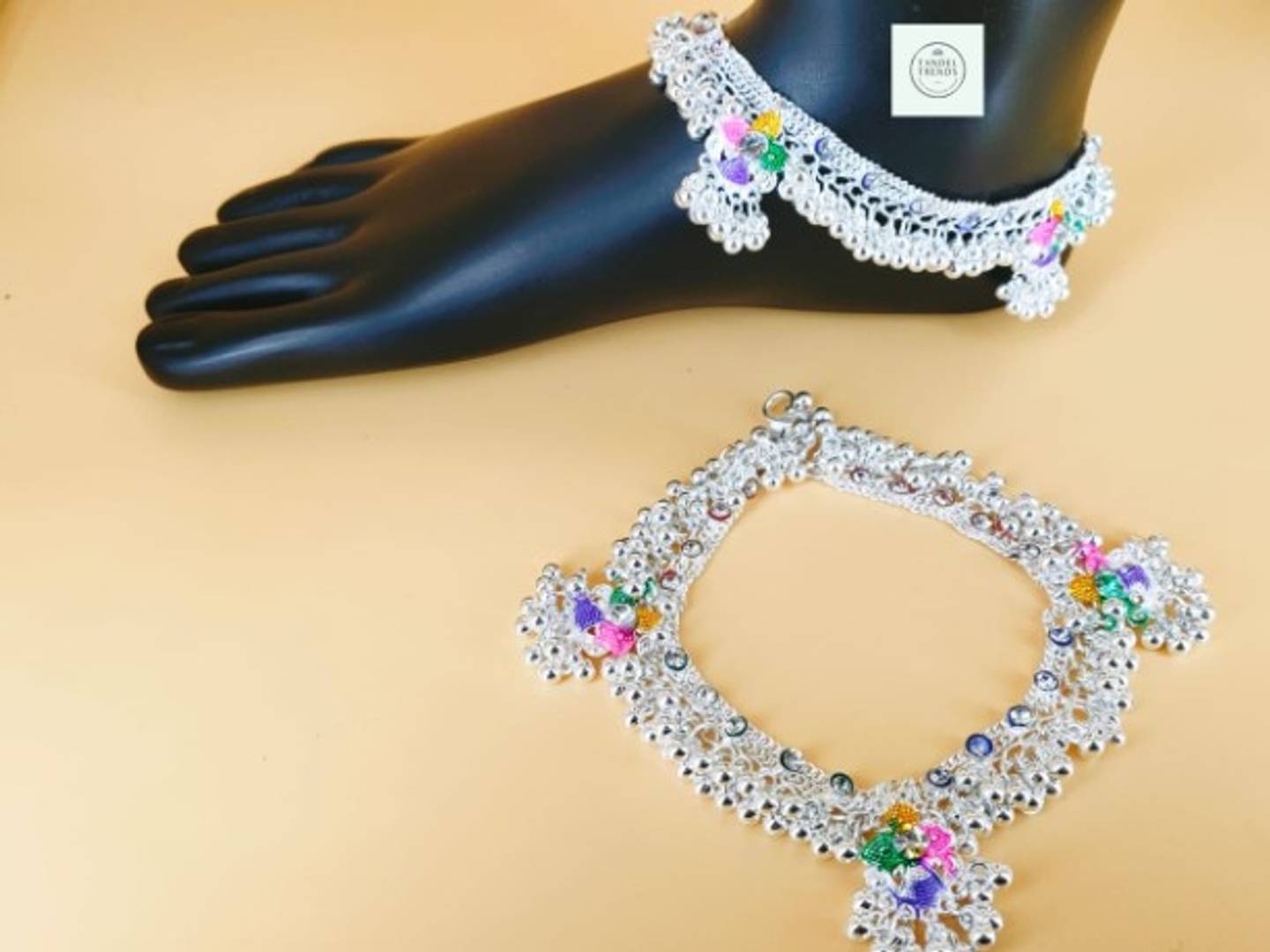 Premium Quality silver artificial payal for daily use