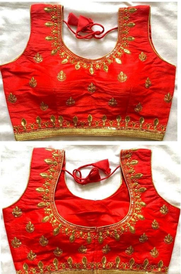 Phantom Silk Embroidered Stitched Blouse