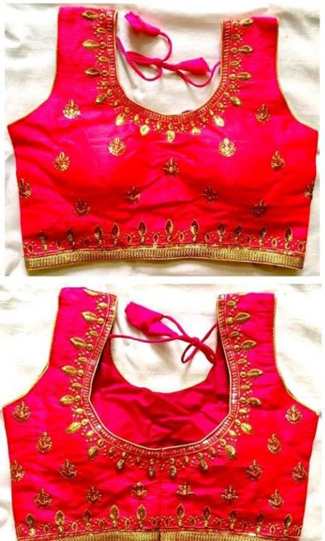 Phantom Silk Embroidered Stitched Blouse