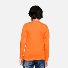 Load image into Gallery viewer, Boys T-Shirt Combo Pack | Unisex Kids T-Shirt Combo Set| Regular Fit Round Neck Stylish Printed Tees | Cotton Blend, 2 Pcs, Navy Blue &amp; Orange