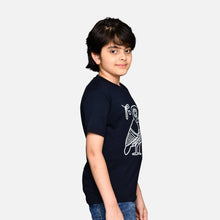 Load image into Gallery viewer, Boys T-Shirt For Kids | Unisex Kids T-Shirt For Casual Wear| Regular Fit Round Neck Stylish Printed Tees | Cotton Blend, 1 Pcs, Navy Blue