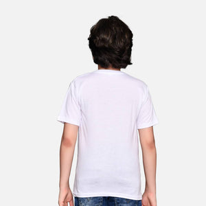 Boys T-Shirt Combo Pack | Unisex Kids T-Shirt Combo Set| Regular Fit Round Neck Stylish Printed Tees | Cotton Blend, 2 Pcs, Yellow & White