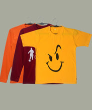 Load image into Gallery viewer, Boys T-Shirt Combo Pack | Unisex Kids T-Shirt Combo Set| Regular Fit Round Neck Stylish Printed Tees | Cotton Blend, 3 Pcs, Orange, Yellow &amp; Grey