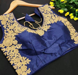 Women's Phantom Silk Embroidered Stitched Blouse