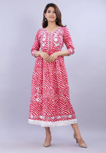 Load image into Gallery viewer, Elegant Cotton Embroidered Kurta with Gota Work Pant For Women