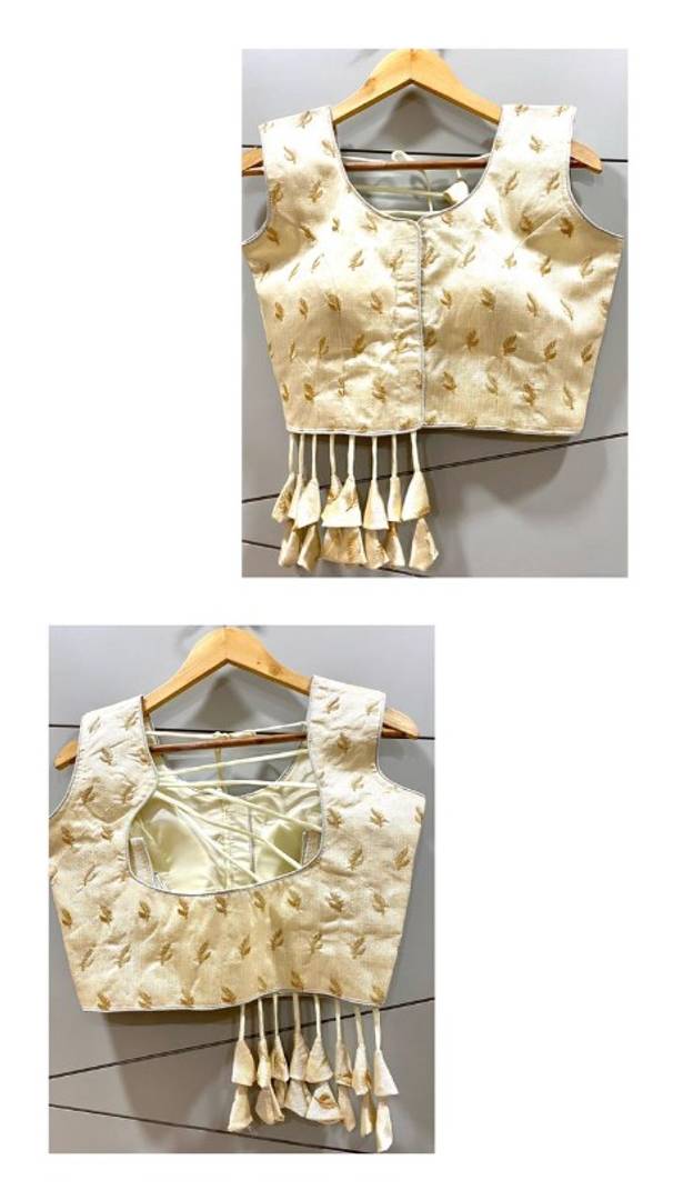 Phantom Silk Embroidered Stitched Blouse