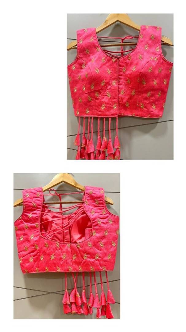 Phantom Silk Embroidered Stitched Blouse