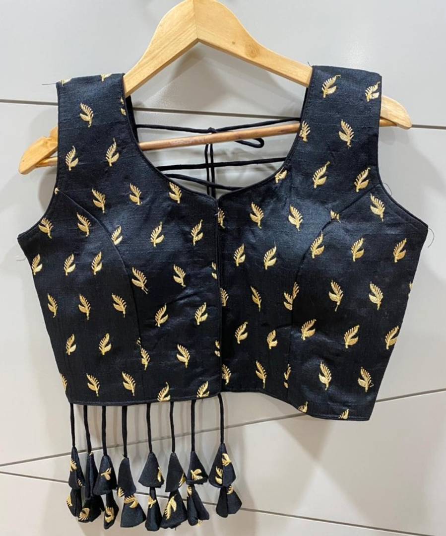 Phantom Silk Embroidered Stitched Blouse