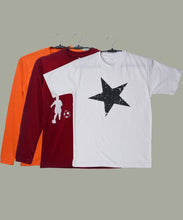 Load image into Gallery viewer, Boys Tshirt Combo Pack  Unisex Kids T-Shirt Combo Set Regular Fit Round Neck Stylish Printed Tees  Cotton Blend, 3 Pcs, Orange, Maroon &amp; White