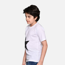 Load image into Gallery viewer, Boys Tshirt For Kids  Unisex Kids T-Shirt For Casual Wear Regular Fit Round Neck Stylish Printed Tees  Cotton Blend, 1 Pcs, White