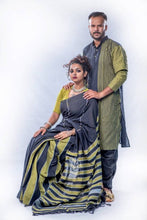 Load image into Gallery viewer, Men&#39;s  Women Pure Handloom Khadi Saree,Kurta (Couple Set)