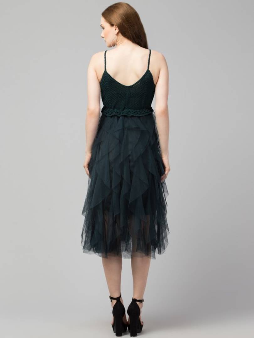 Trendy Crochet Net Dress for Women