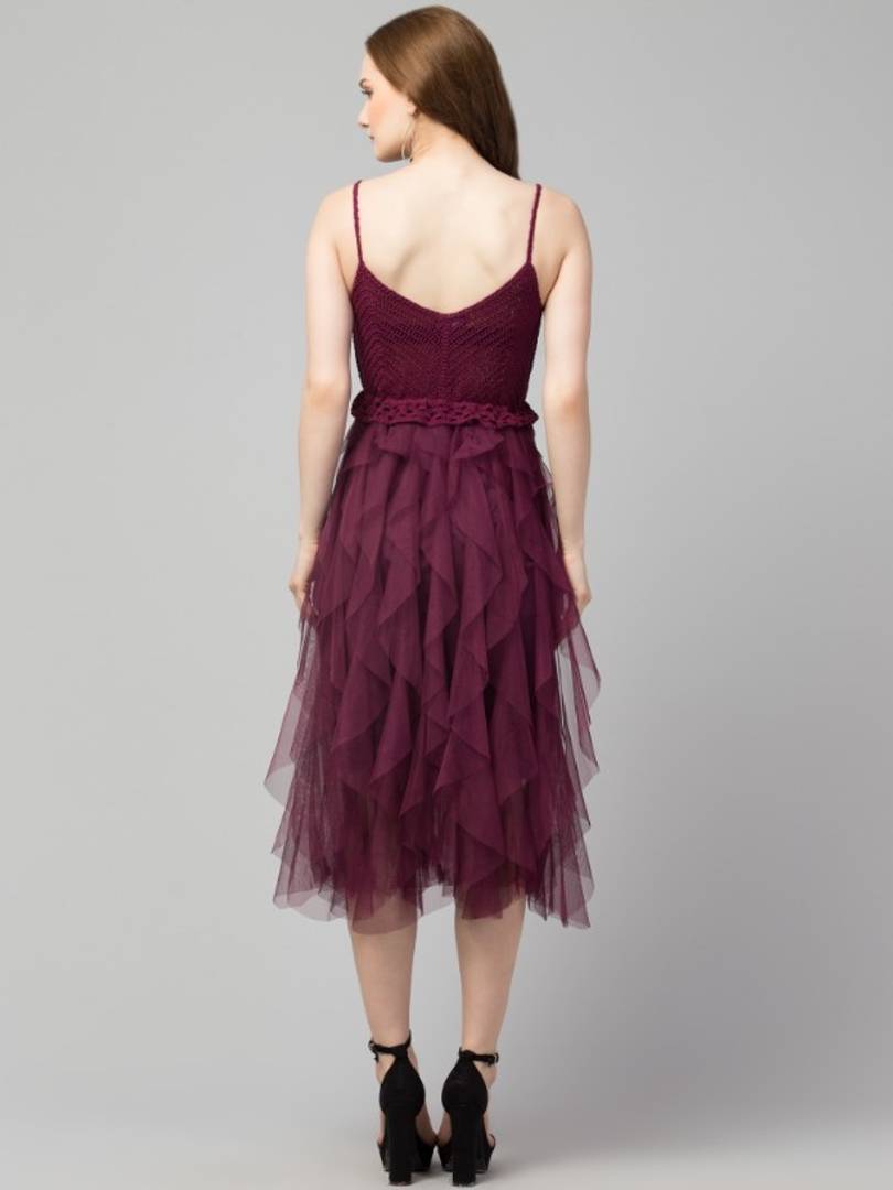 Trendy Crochet Net Dress for Women