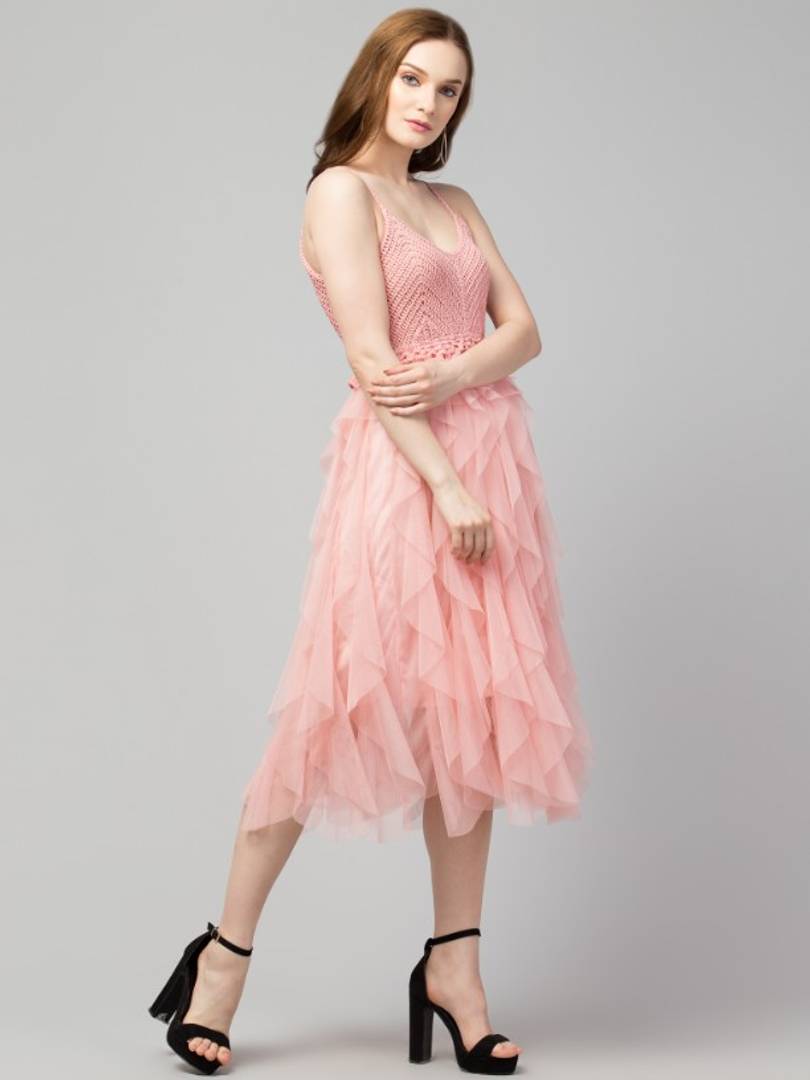 Trendy Crochet Net Dresses