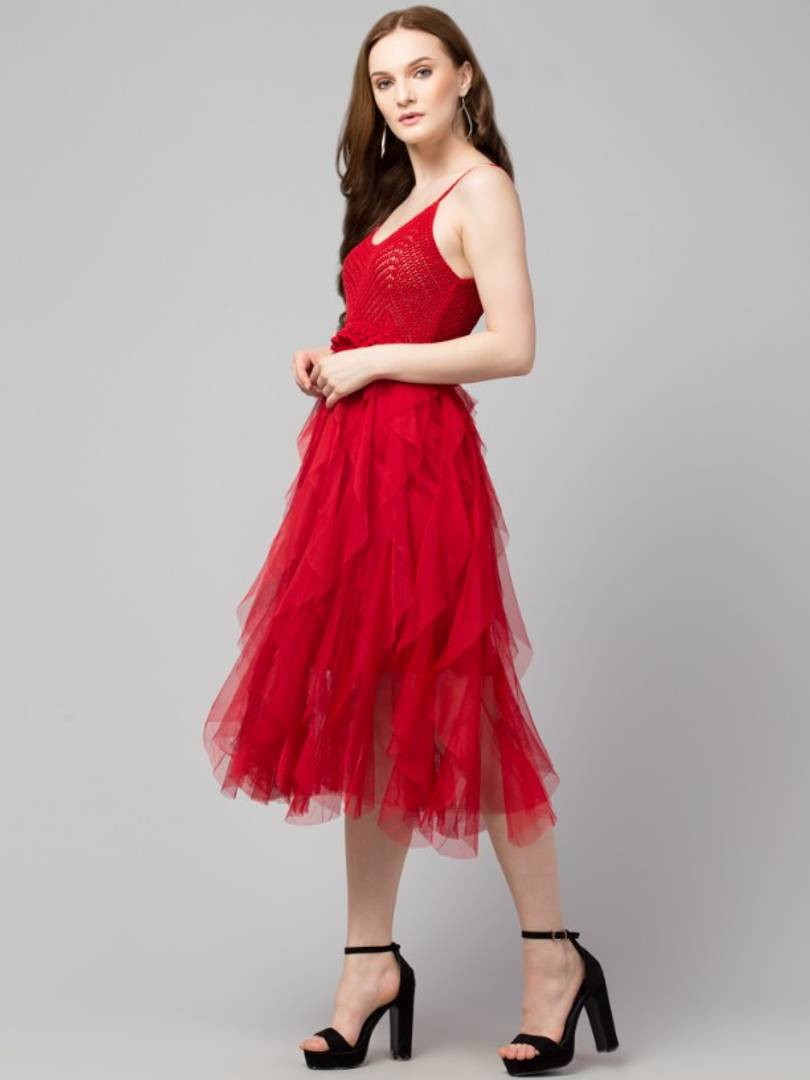 Trendy Crochet Net Dresses