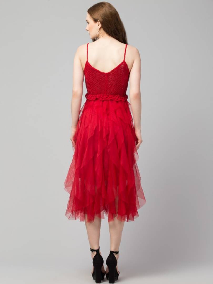 Trendy Crochet Net Dresses