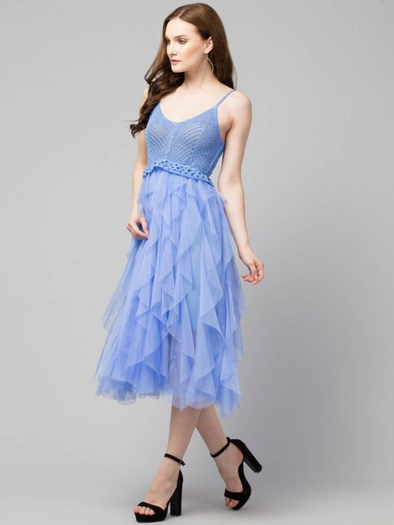 Trendy Crochet Net Dresses