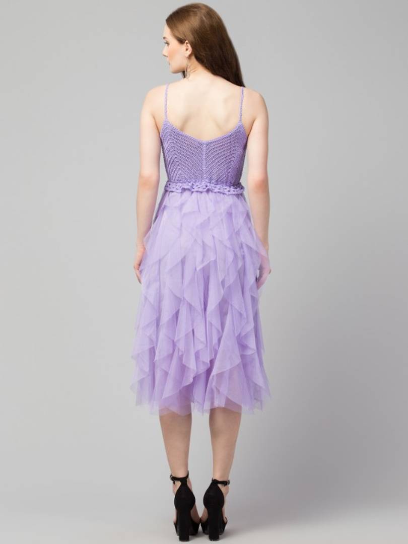 Trendy Crochet Net Dresses