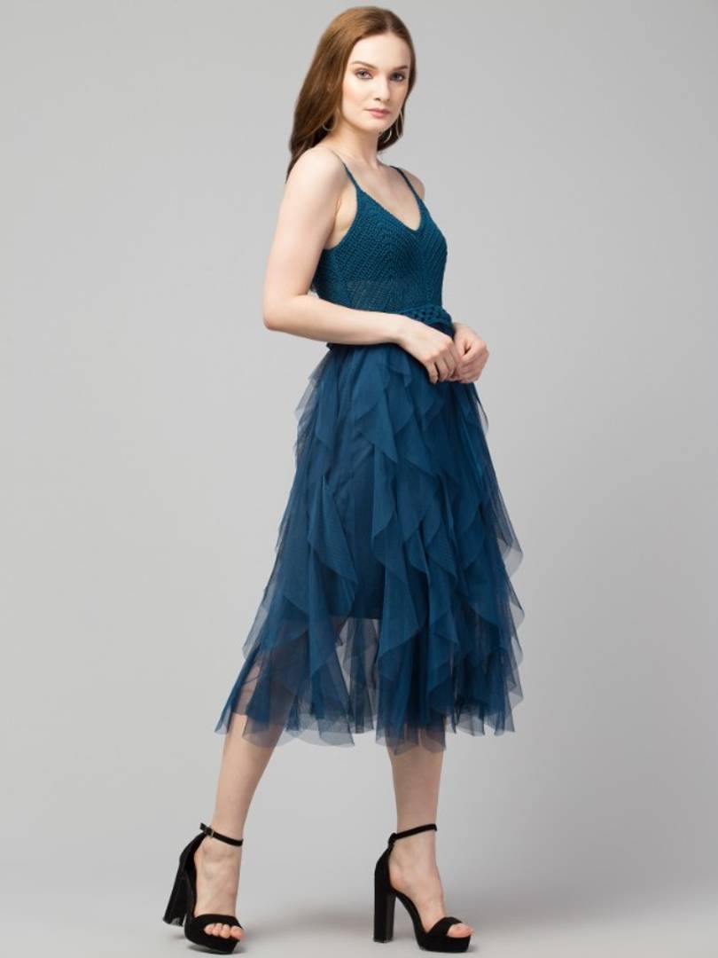 Trendy Crochet Net Dresses