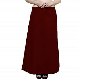 Women’s Cotton Petticoat with Interlock Thread Stitching (Free Size, Maroon)