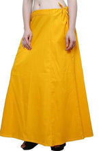 Load image into Gallery viewer, Women’s Cotton Petticoat with Interlock Thread Stitching (Free Size, Turmeric Yellow)