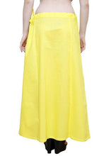 Load image into Gallery viewer, Women’s Cotton Petticoat with Interlock Thread Stitching (Free Size, Lemon Yellow)