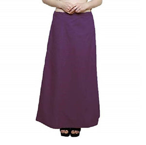 Women’s Cotton Petticoat with Interlock Thread Stitching (Free Size, Dark Purple)