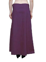 Load image into Gallery viewer, Women’s Cotton Petticoat with Interlock Thread Stitching (Free Size, Dark Purple)