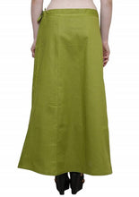 Load image into Gallery viewer, Women’s Cotton Petticoat with Interlock Thread Stitching (Free Size, Mehendi Green)