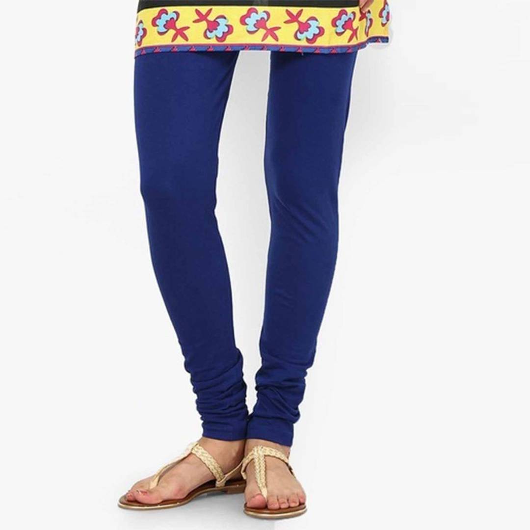Solid Plain Churidaar Cotton Leggings