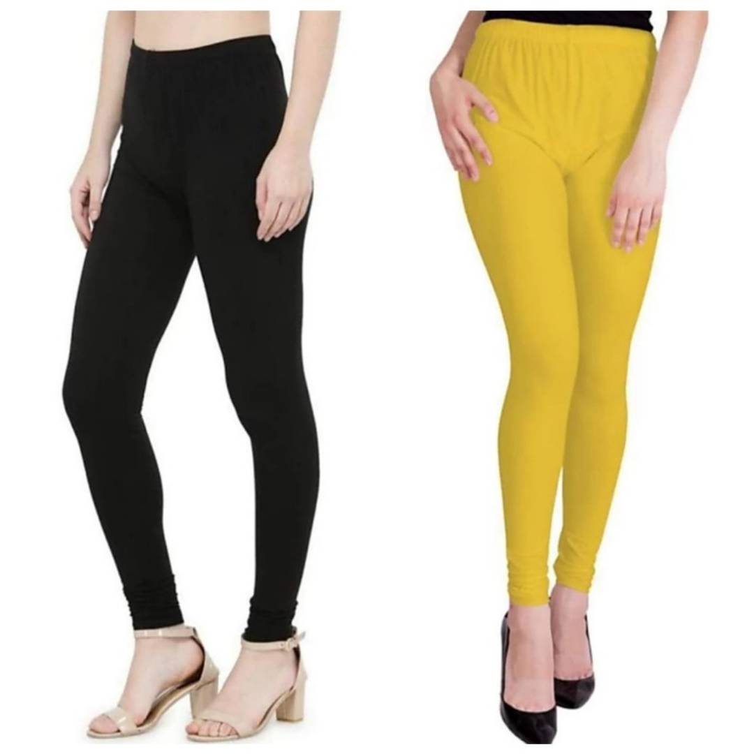 MODERN COMBO OF LEGGINGS 1 BLACK , 1 YELLOW